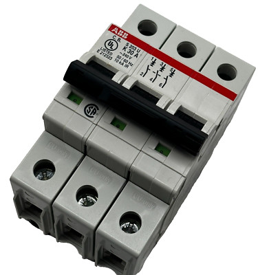 ABB S 203 U-K 30 A CIRCUIT BREAKER 3 POLE 240V 50/60HZ S203UK30A