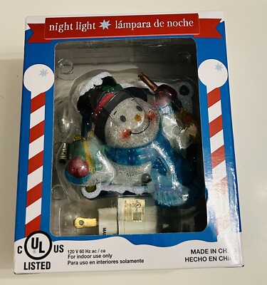 New Costco Christmas Snowman Night Light With Extra Bulb