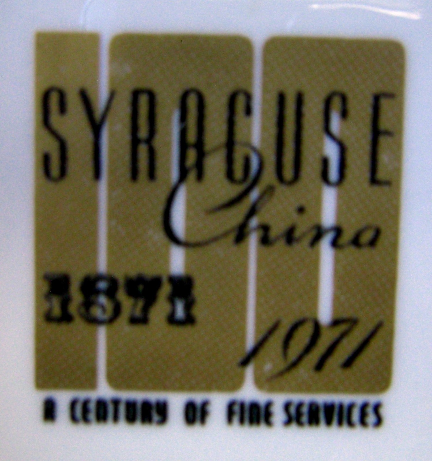 SYRACUSE CHINA advertising mint tray 1871-1971 A CENTURY OF FINE SERVICES