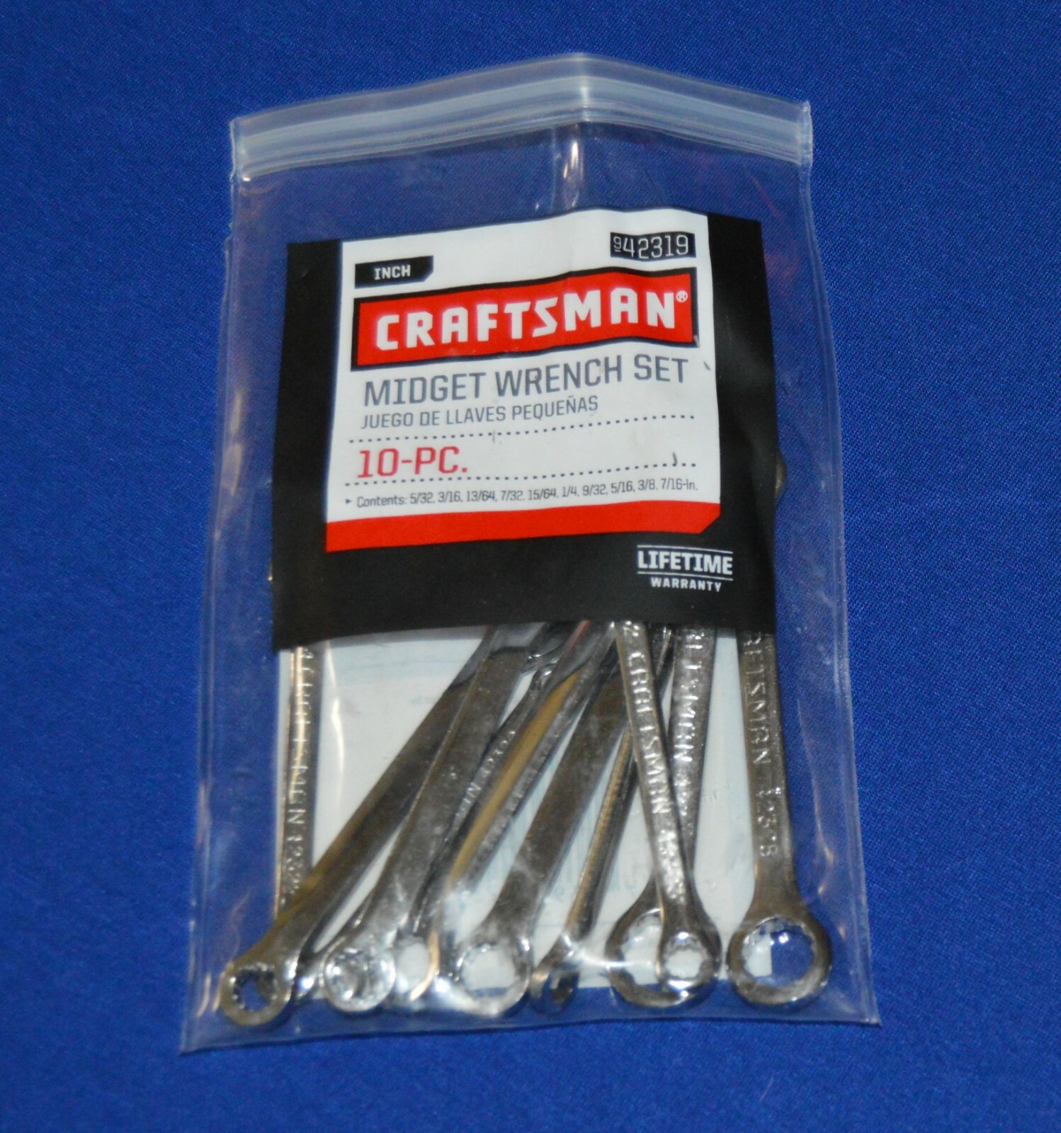 New Craftsman 42319 10 Pc Sae Midget (ignition) Wrench Set (ts204)