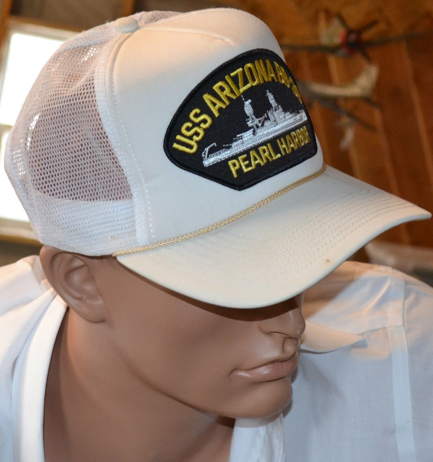 USS ARIZONA BB-39 PEARL HARBOR BASEBALL CAP White One size fits all