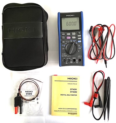 Hioki DT4282 High-End Digital Multimeter, 60,000 Count, 1000V, 10A input AC/DC
