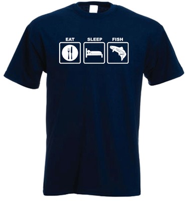 GILDAN ESSEN, SCHLAF, FISCH, KARPFEN, SPASS T-SHIRT