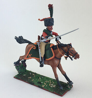 Painted French Guard mounted chasseur 1/30, Napoleonic tin figure VID SOLDIERS