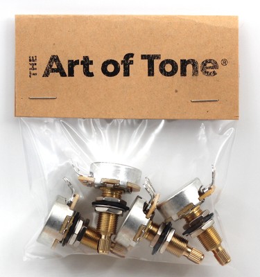 4X - CTS Custom 525K Potentiometers - Long Audio Taper 5% Tolerance (500K-550K)