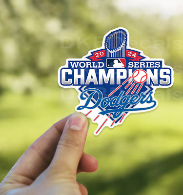 Los Angeles Dodgers 2024 World Series Champions 3.75'' x 4'' Vinyl Sticker
