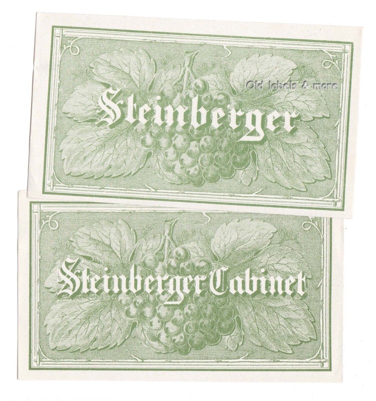 X6717 Weinetikett (Hattenheimer) Steinberger ~1900 Wine Label 