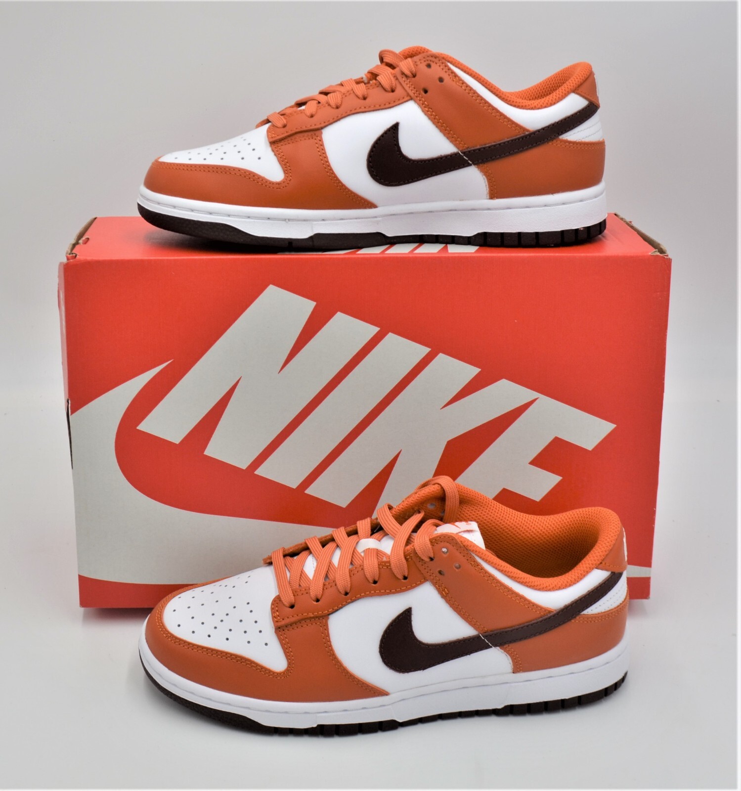 Pre-owned Nike Dunk Low Shoes Women's Size 8 "bronze Eclipse" Mesa Orange Dq4697-800 In White