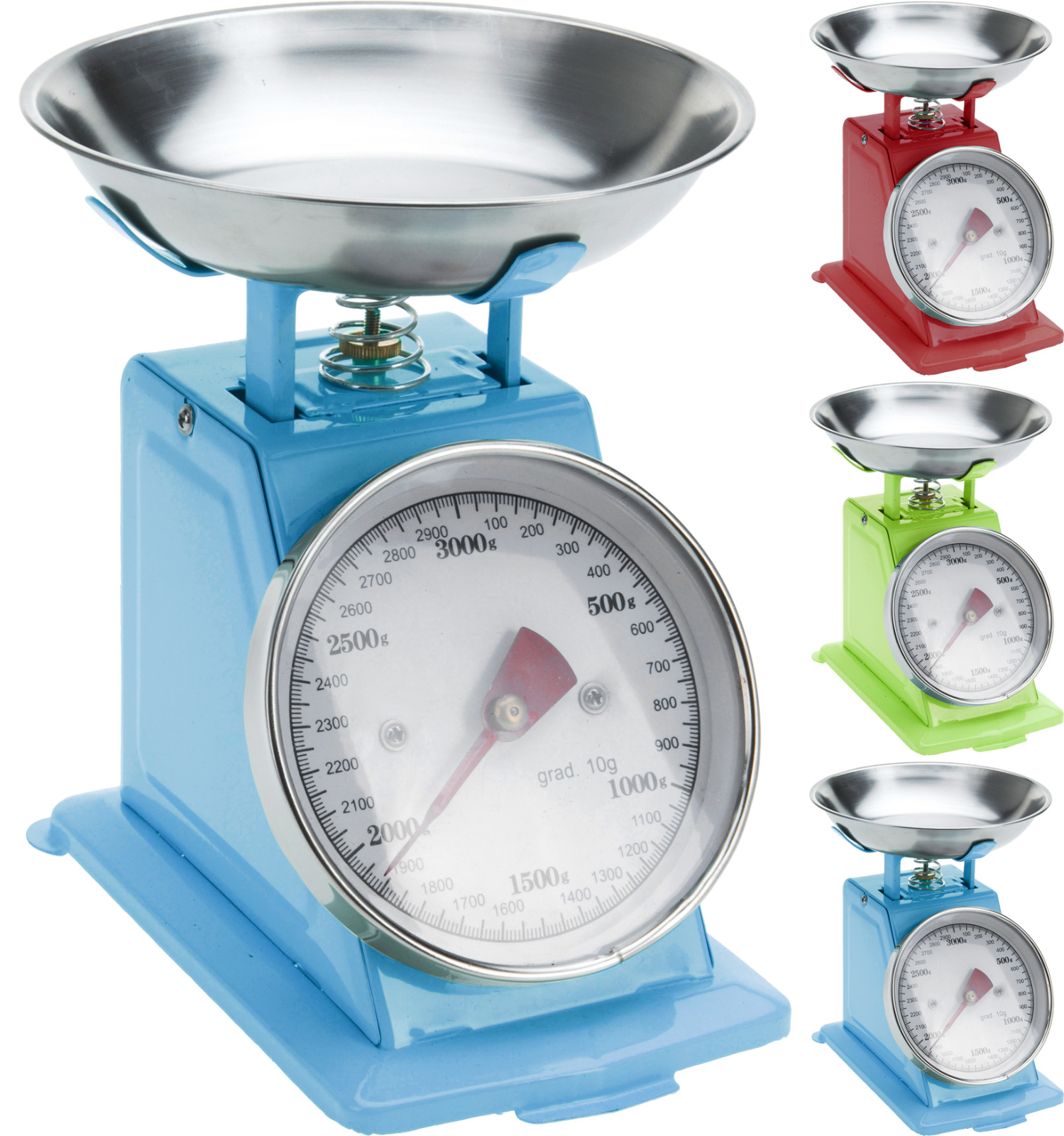 Küchenwaage Backwaage Nostalgie Haushaltswaage Retro 20x12x19cm 3 Farben