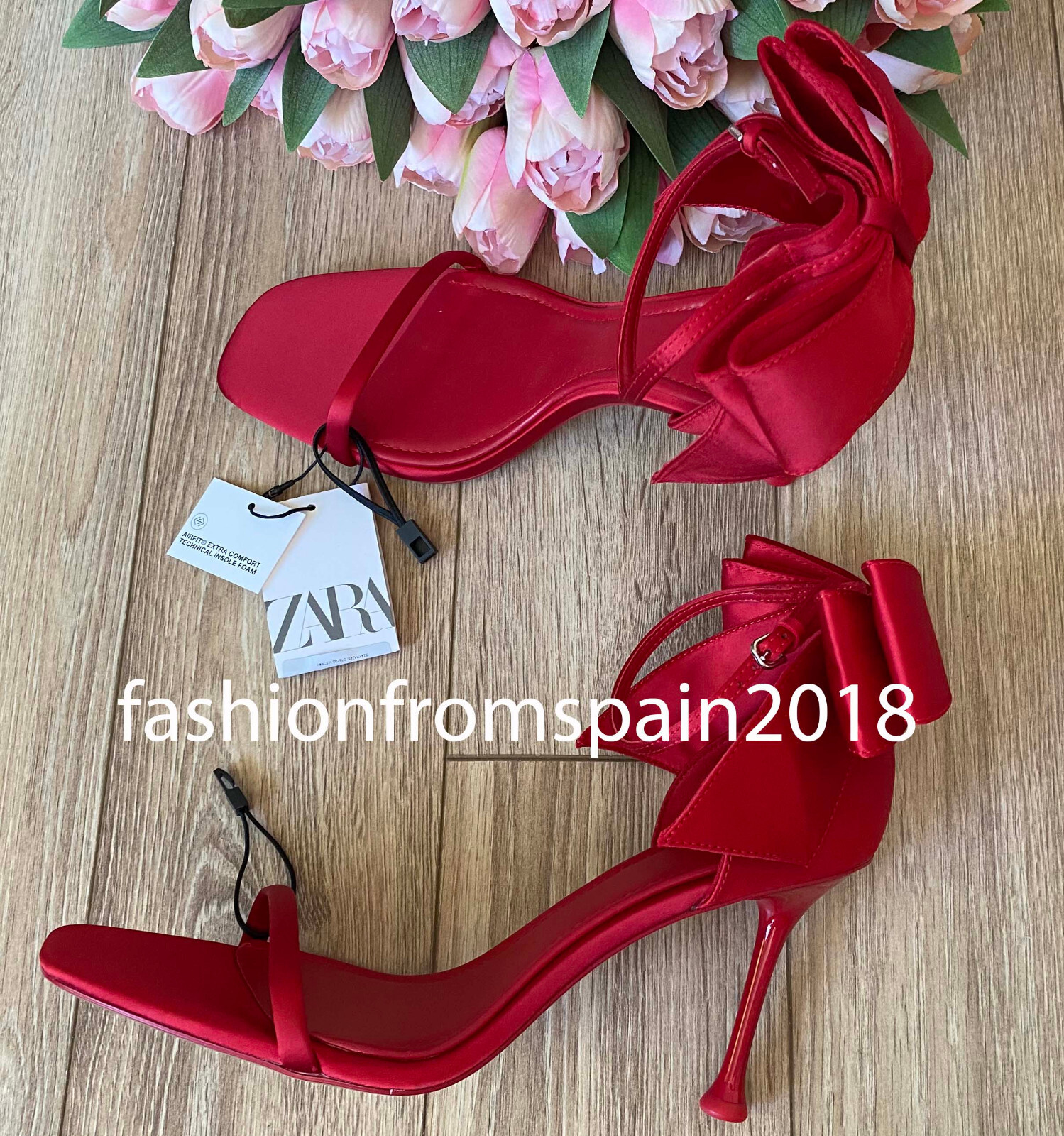 ZARA NEW WOMAN STRAPPY SATIN HIGH-HEEL SANDALS WITH BOW ZARA NEW WOMAN STRAPPY SATIN HIGH-HEEL SANDALS WITH BOW