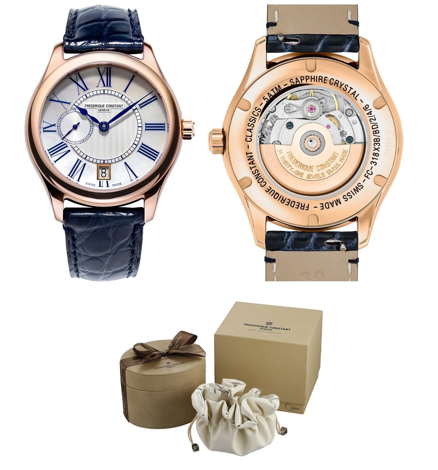 Frederique Constant Ø36 LADIES mother-of-pearl AUTO SMALL