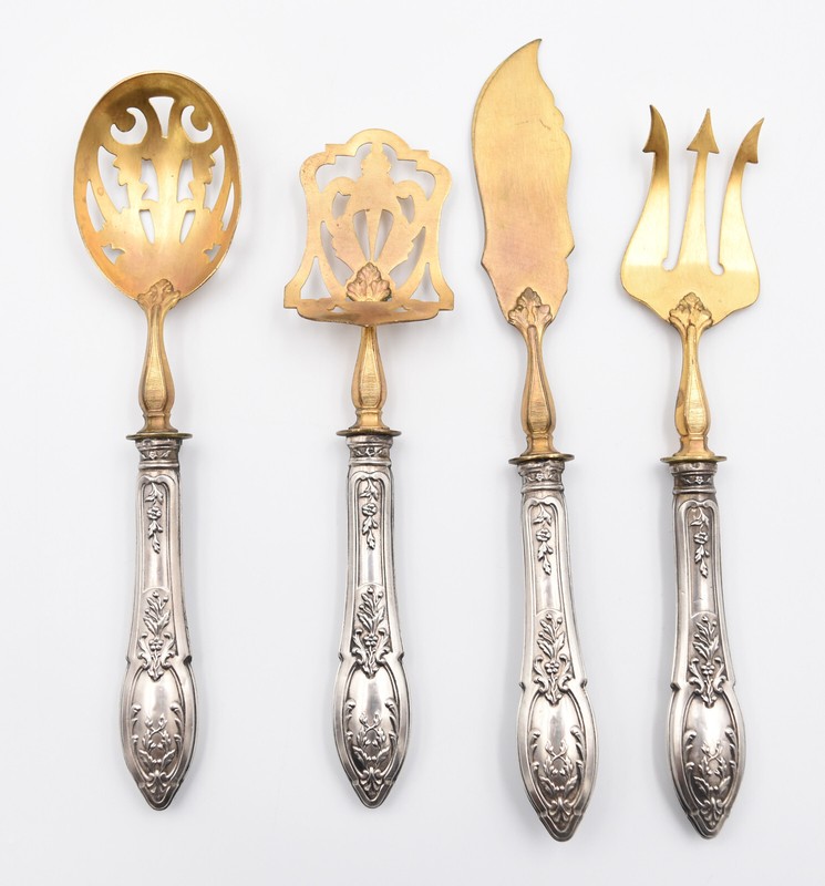 Service Ã  Mignardises 4 Pces En Argent  Silver Candy Set Art Nouveau