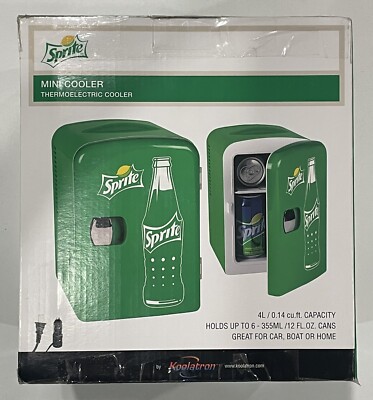 Sprite Soda Mini Fridge 6 Can Beverage Cooler Portable Compact SP04-B NEW