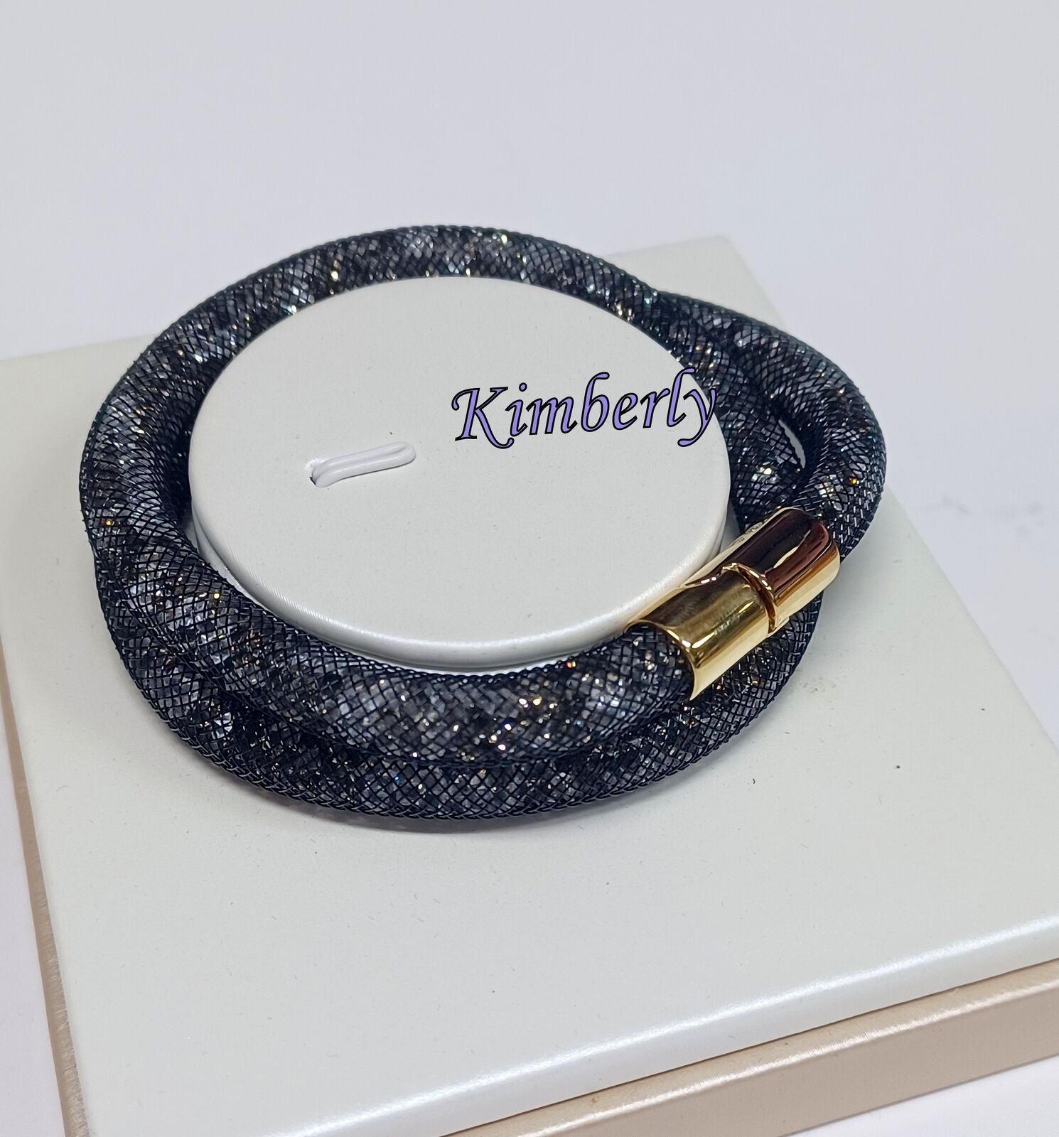 Swarovski Stardust Black Double Wrap Bracelet SIZE S Sparkle Swarovski Stardust Black Double Wrap Bracelet SIZE S Sparkle