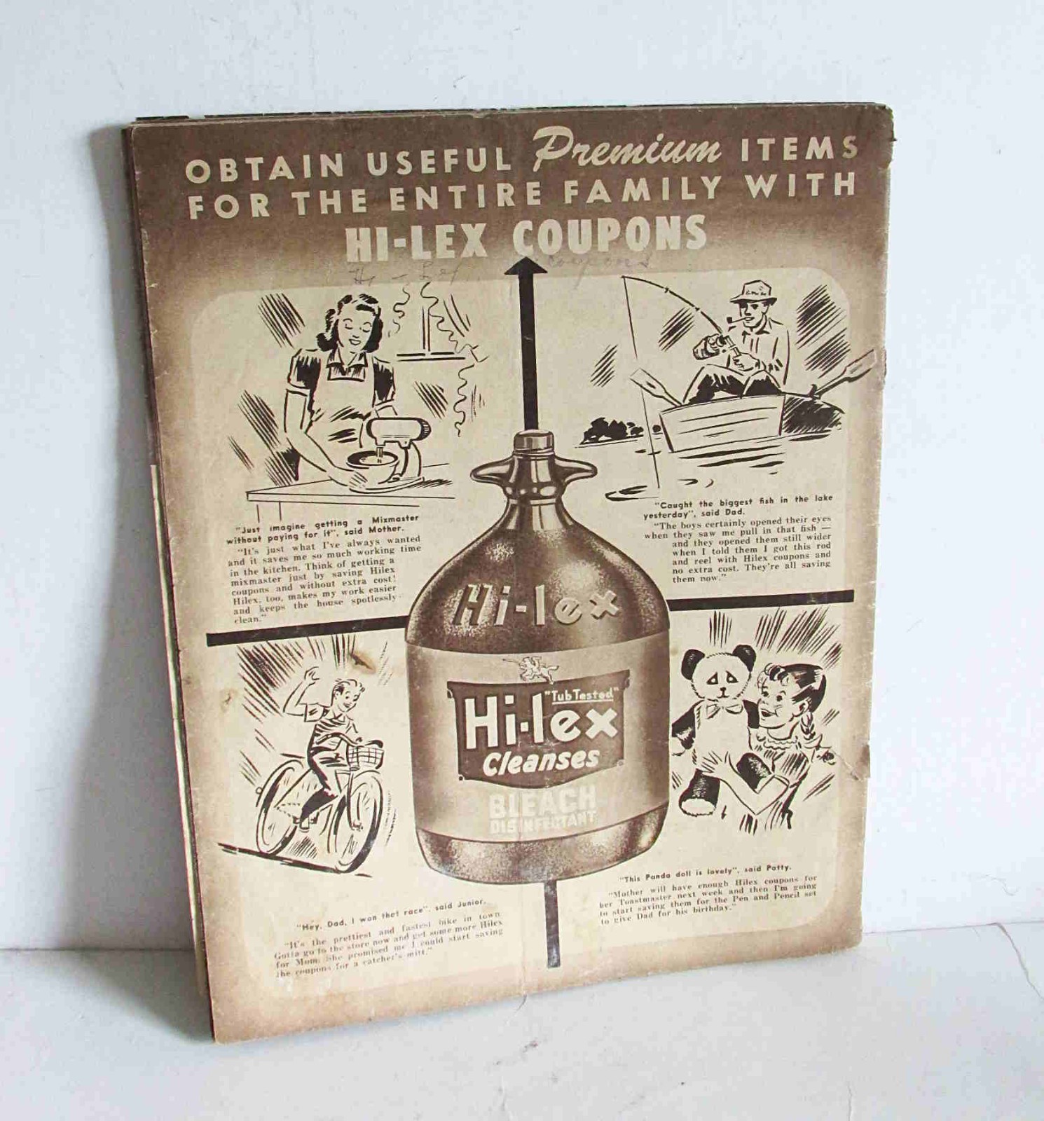 VINTAGE 1947 HI-LEX Bleach Premium CATALOG MID CENTURY Brochure 8.5x11