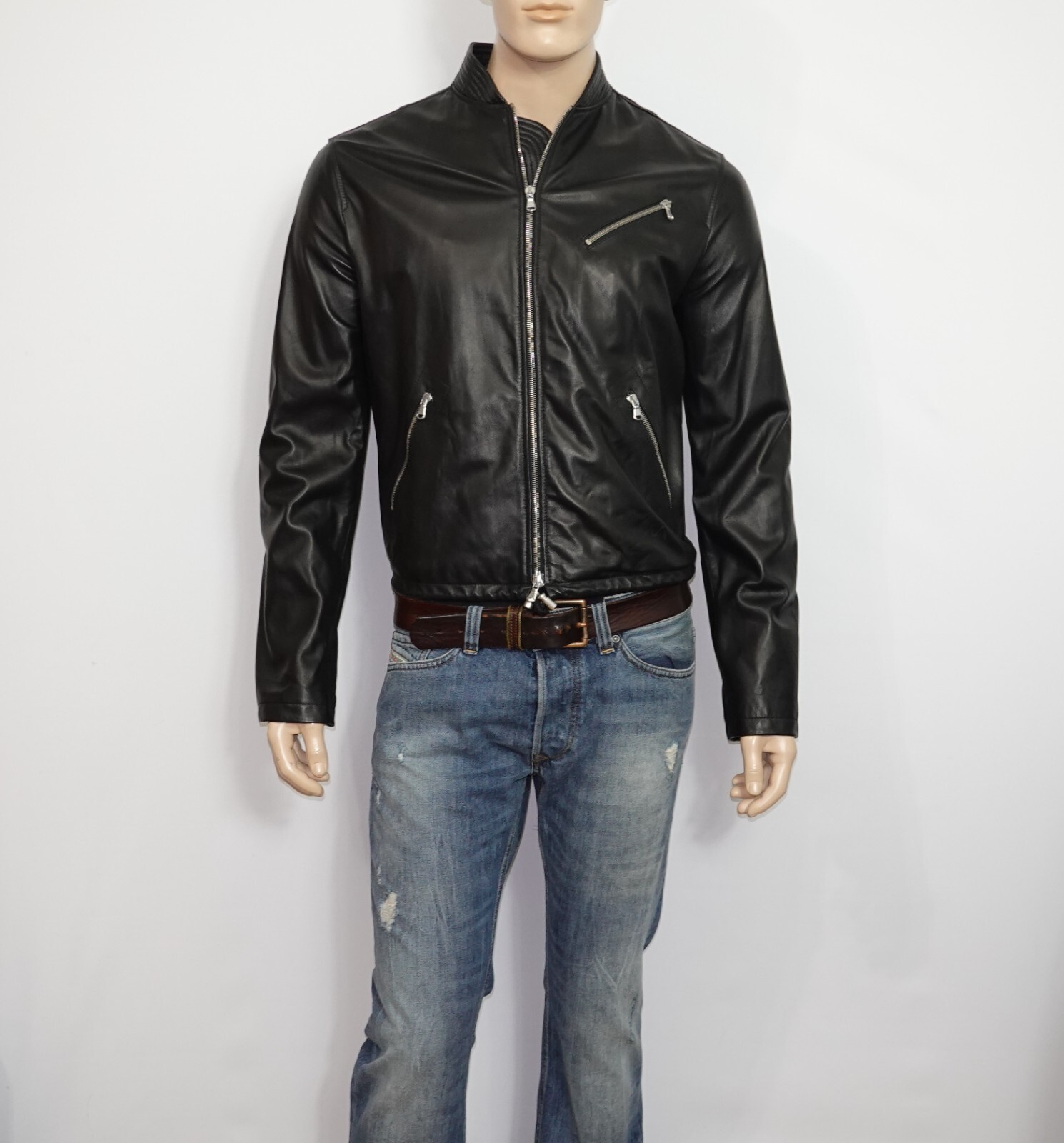 DIESEL BLACK GOLD riders leather jacket