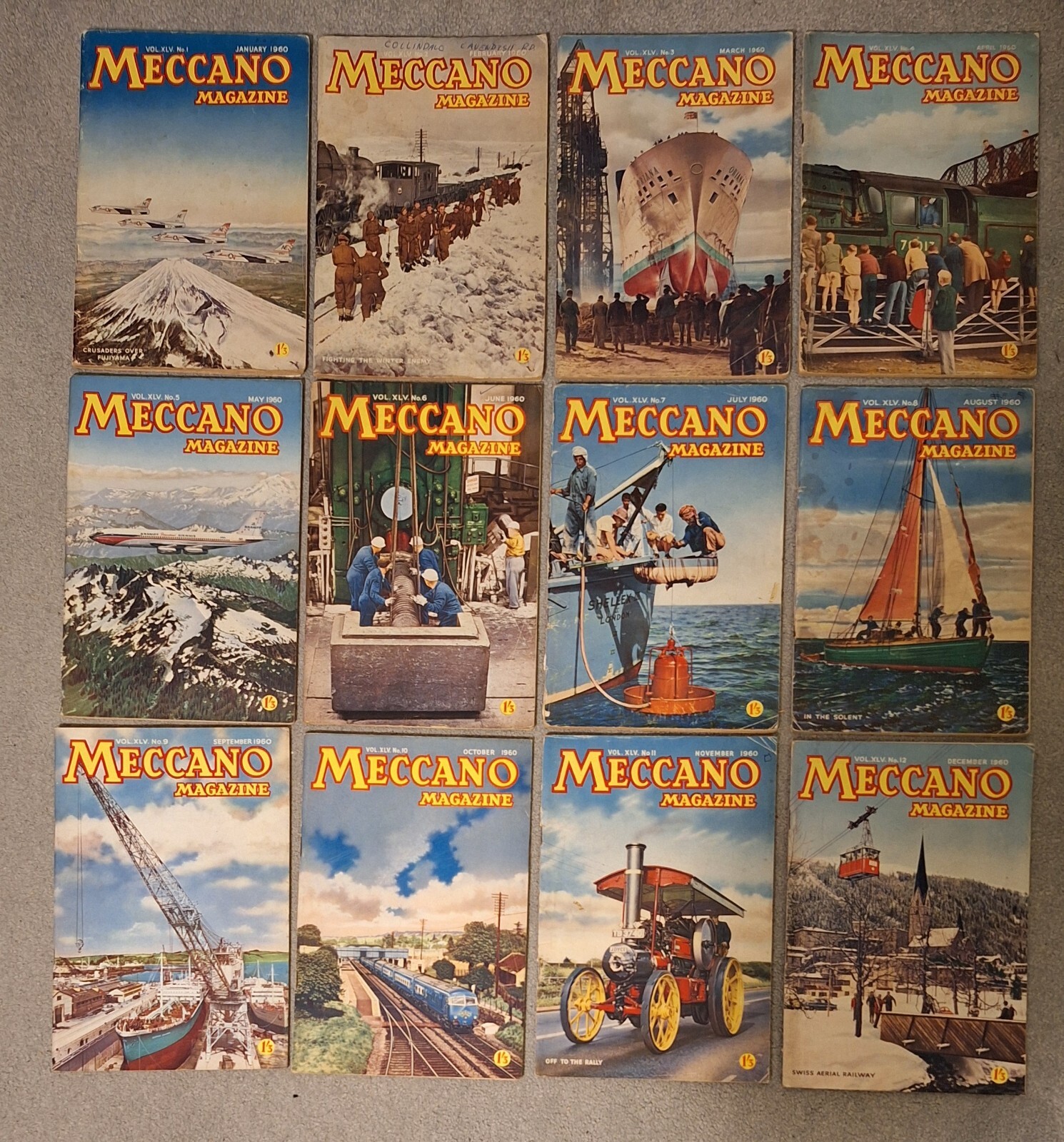 MECCANO MAGAZINE 1960 12冊セット Meccano Magazines x 12 monthly issues. The complete set for