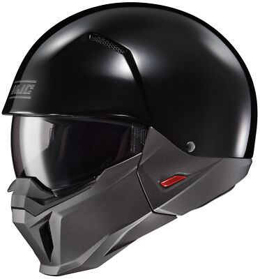 HJC i20 Open Face Motorcycle Helmet Black Large