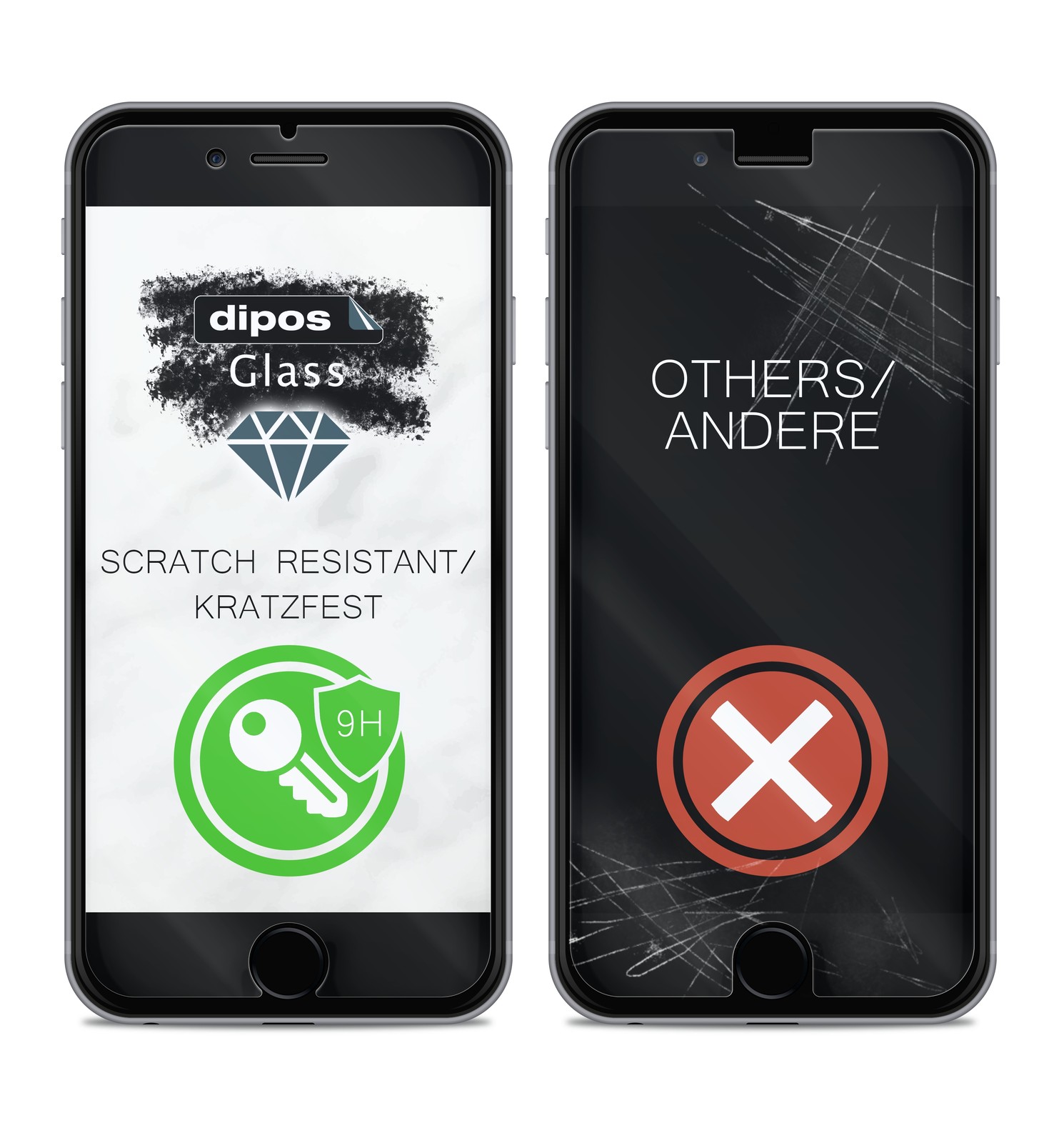 Pellicola Protettiva Antiriflesso Dipos Per HTC U Play (2 Pezzi) - Made In Germany, Opaca, Anti-impronta, Taglio Laser - 3