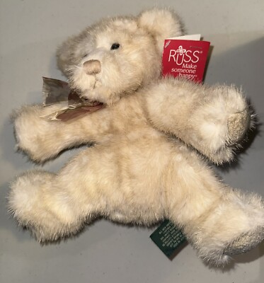 Russ MOIRA Bear 11 inch w Tags Item 23131 NEW Retired Faux Mink Plush