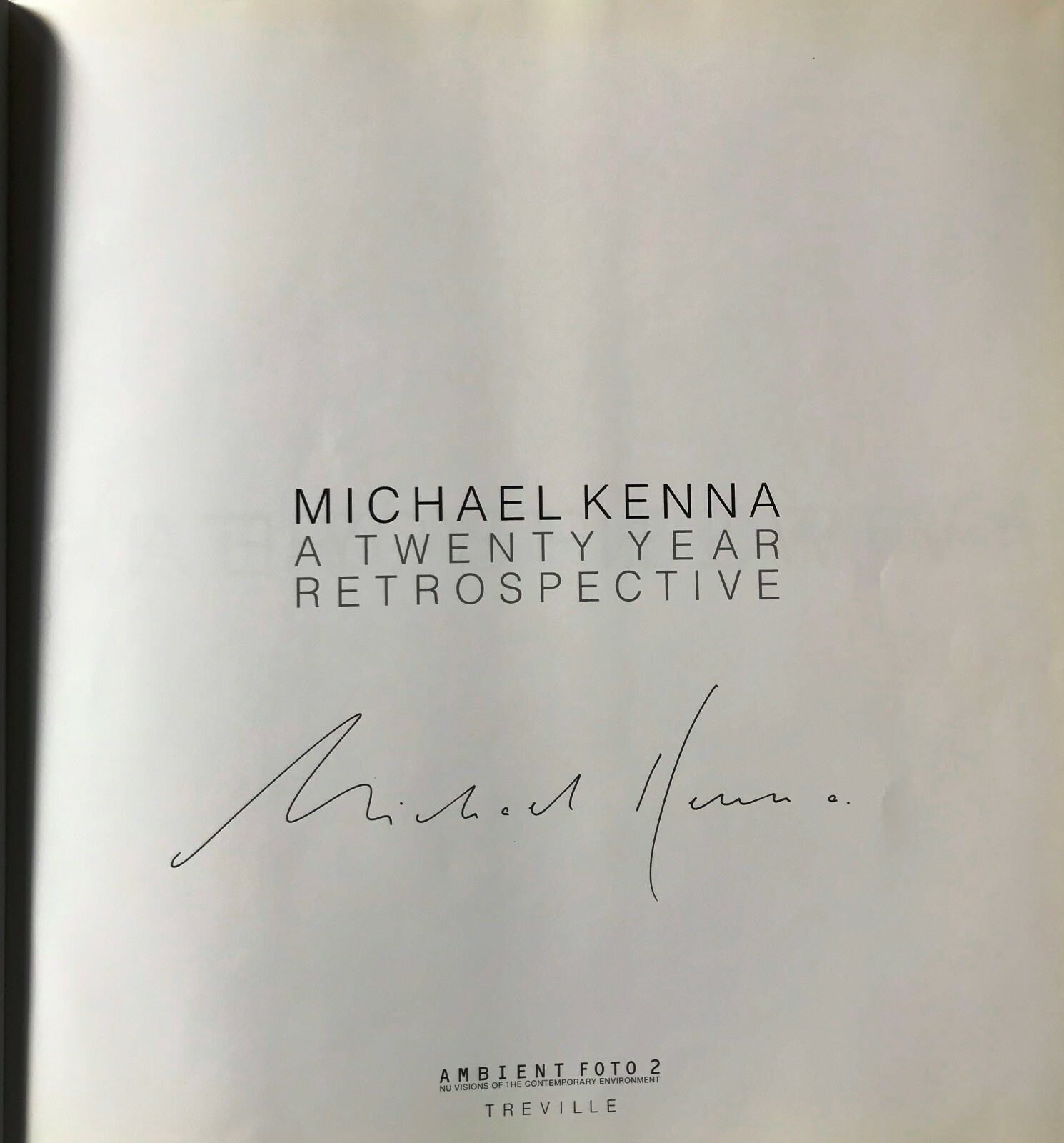 MICHAEL KENNA Twenty Year Retrospective Signed HCDJ Peter