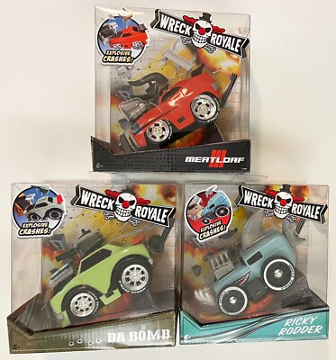 Wreck Royale MEATLOAF III, DA BOMB & RICKY RODDER Demolition Derby Set HTF New!