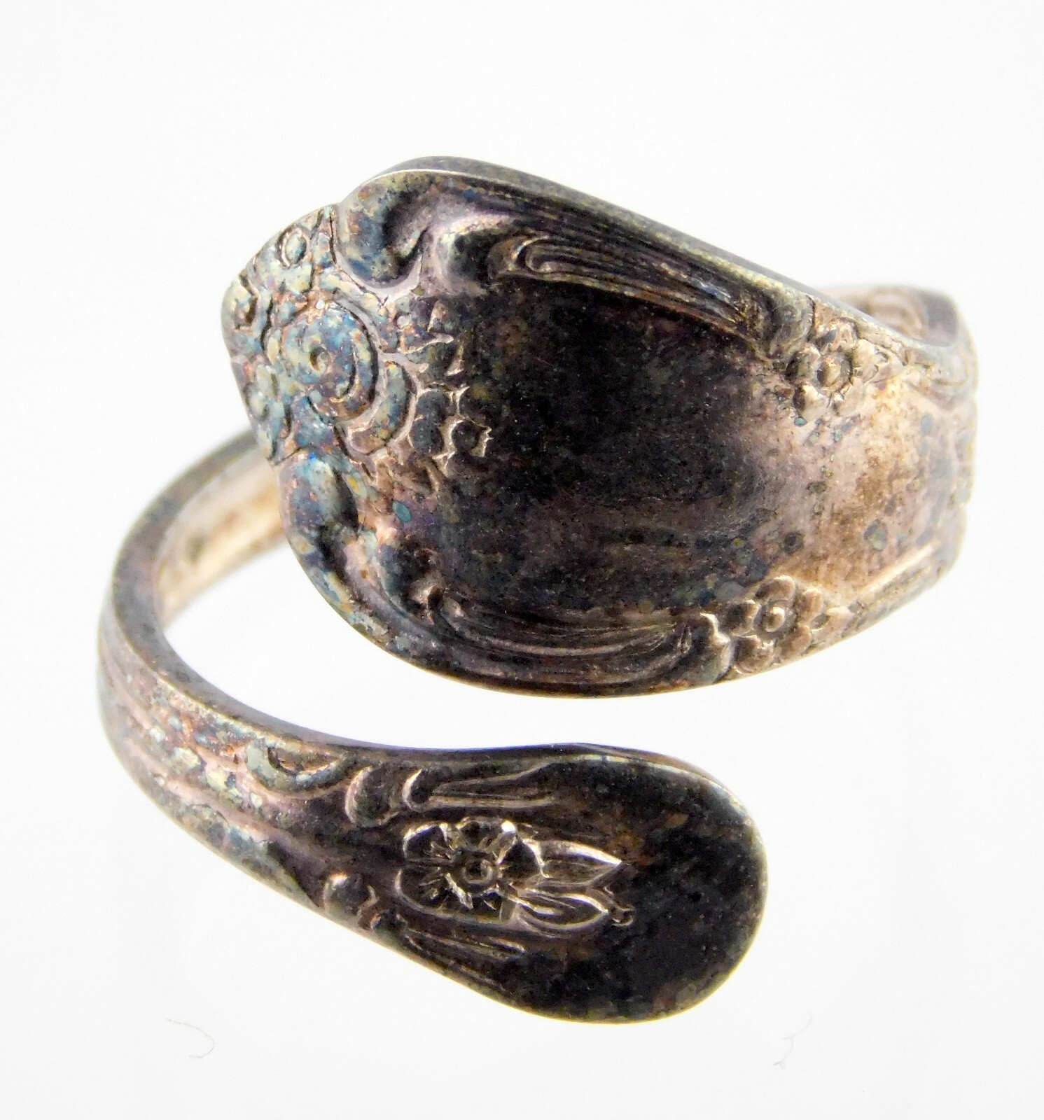 Oneida Korea Silverplate Spoon Band Wrap Ring Silver Plated
