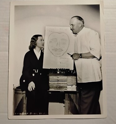 Hollywood Make-Up Columbia Studio Face Chart 1930s 8x10 Photo Rosalind Keith