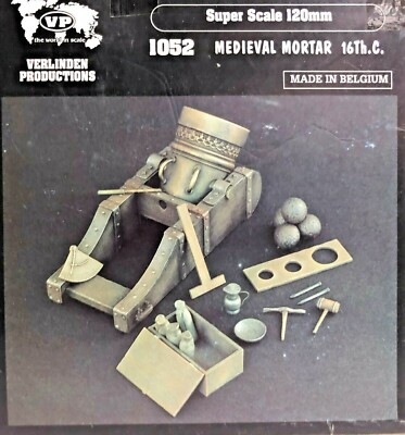 1/16 120MM RESIN FIGURE VERLINDEN 1052 MEDIEVAL MORTAR 16TH CENTURY. NEW.