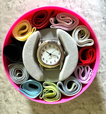 RIBBONS QUICK CHANGE Watch, With 11 Colorful Bnads, New