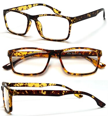 Classic Plain 0.00~+6.00 Reading Glasses Flat Top Lightweight Simple Frame L224