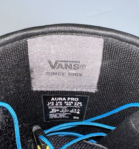 VANS  Aura Pro Snowboard Boots Dual BOA Black Size Mens 7.5 Womens 9 EUC