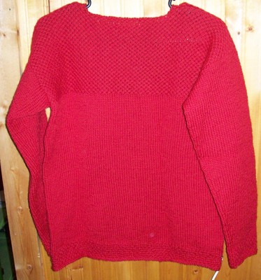 Hand Knit Boy's Red Sweater