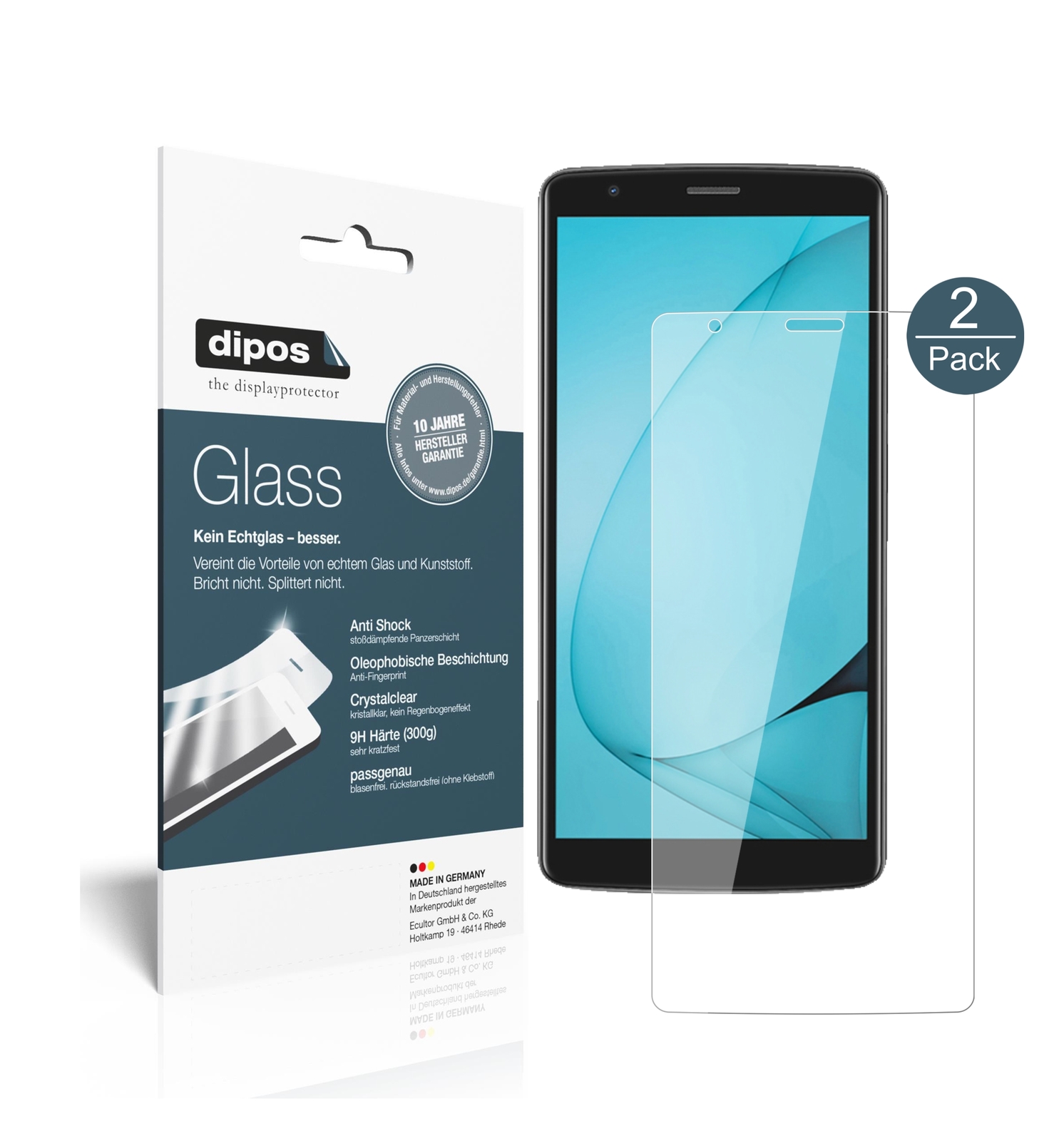 Dipos 3x Pellicola Protettiva In FLEX Per Blackview A20 Pro, Full Cover 3D, Anti-urto, Made In Germany - 2