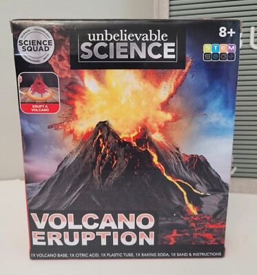 Unbelievable Science Volcano Eruption Kit DIY 8+ Science Squad