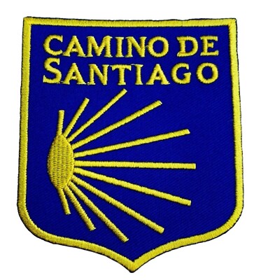 Camino de Santiago Patch (3 Inch) Iron/Sew-on Badge Way of St James Scallop Trek
