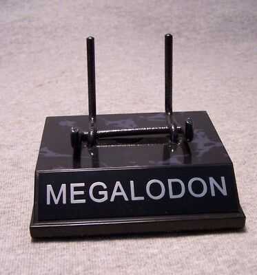 MEGALODON TOOTH DISPLAY STAND FOR FOSSIL SHARK TEETH BLACK MARBLE LOOK MEGALODON