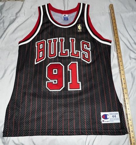 ウェア 90s champion chicago bulls Dennis Rodman Dennis Rodman Chicago Bulls Champion Vintage 90s Black
