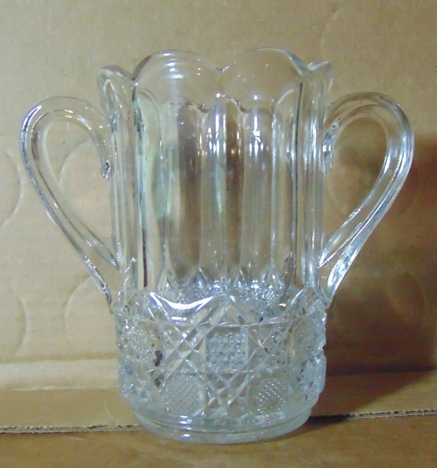 Antique (early 1900's) cut glass spooner