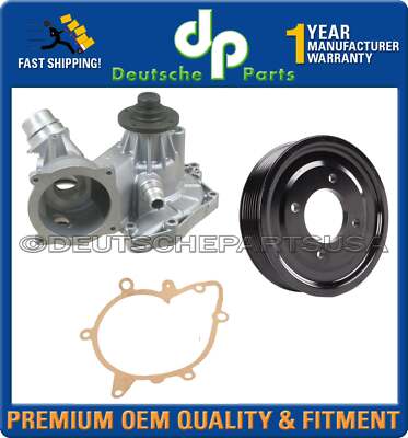 WATER PUMP METAL IMPELLER, GASKET & ALUMINIUM PULLEY for BMW E31 E38 540i X5 Z8