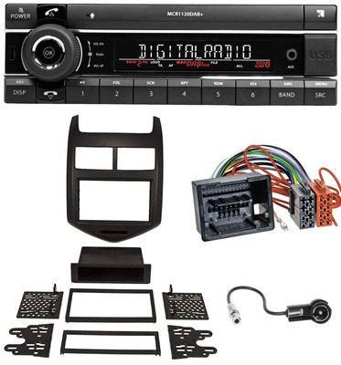 Kienzle Bluetooth MP3 USB DAB Autoradio für Chevrolet Aveo T300 ab 2011 schwarz