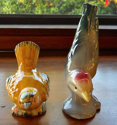 Vintage Bird Figurine Stangl 3597 Yellow Wilson Warbler + Other Unmarked Bird