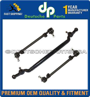 BMW E31 840 850 i Ci Center Steering Drag Link Tie Rod Rods 32211138866 Set 3