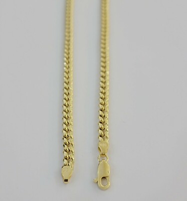 Pre-owned My Elite Jeweler Real 10k Gold Chain Miami Cuban Link Necklace 18" 20" 22" 24" 26" 4.5mm 10kt Oro