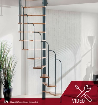 Spindeltreppe Raumspartreppe Wendeltreppe Treppe Buche