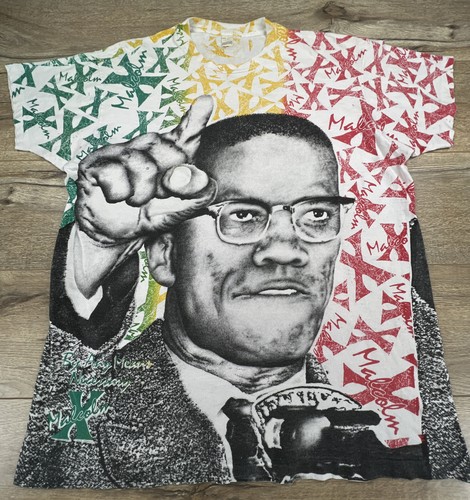ヴィンテージ MALCOLM X スウェット 総柄 BLACK レア 80s s-l400.jpg