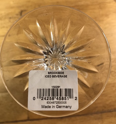 Marquis By Waterford Crystal Brookside Iced Beverage Glass Set of 4 12oz NIB