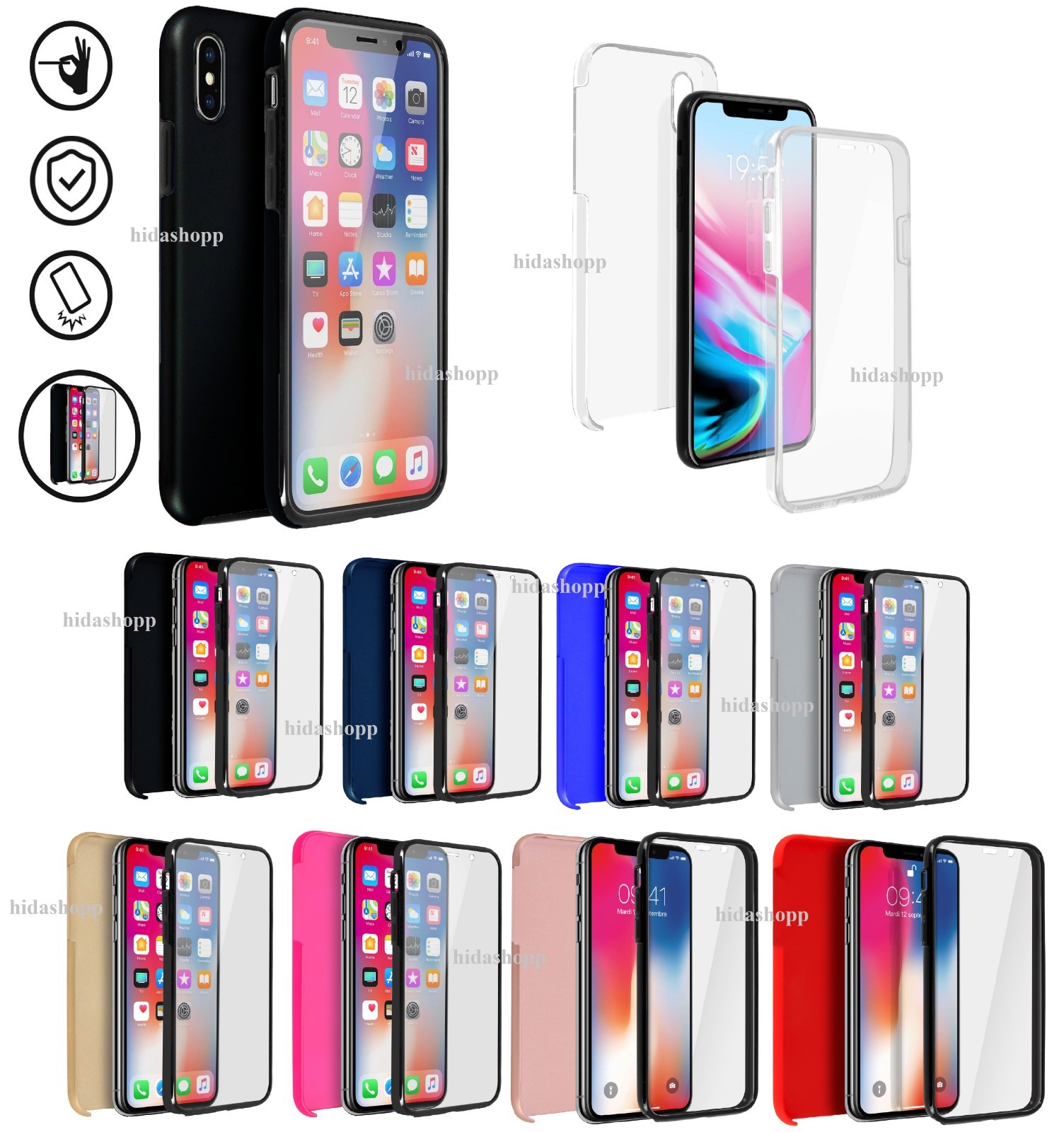 coque iphone xr antichoc avant et arriere