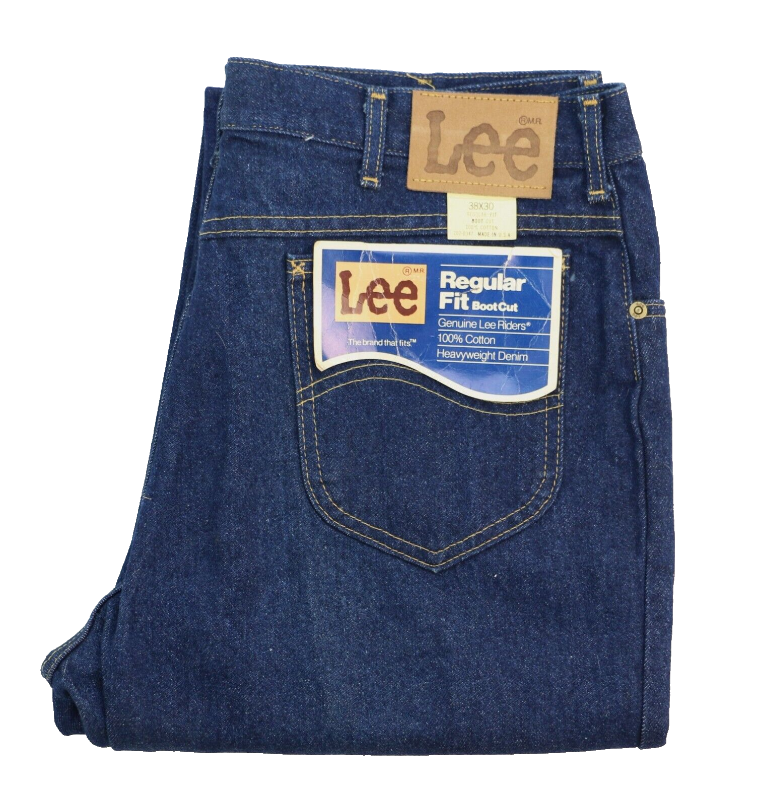 

Винтажные мужские джинсы Lee Riders W38 L30 стандартного кроя, сделанные в США, новые, Синий