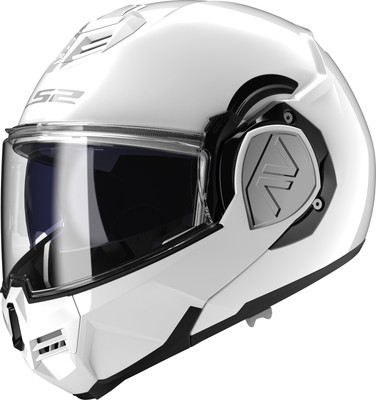 LS2 Advant Modular Motorcycle Helmet Solid Gloss White 3XL